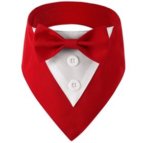 Pet Tie Banquet Suit Triangular Binder (Option: Red-XS)