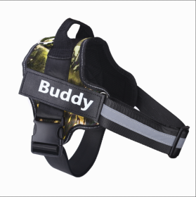 Dog Harness No Pull Reflective Breathable Adjustable Pet (Option: Camouflage green-XL)